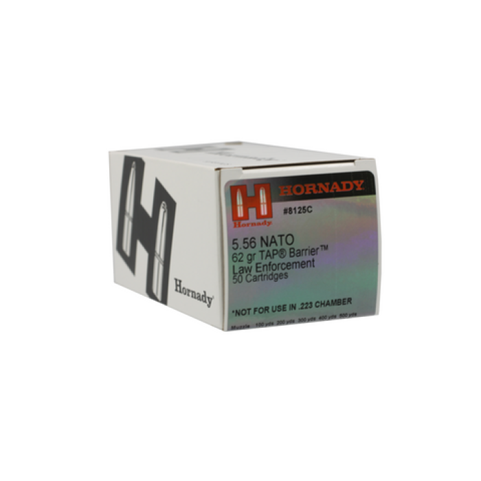 Hornady 5.56 NATO 62gr TAP Barrier 50rd - Brass Casing