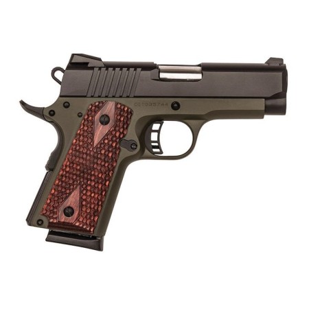 Citadel C45CS200190H M-1911 Compact Single 45 ACP 3.5" 7+1 Hogue Grip Olive Drab