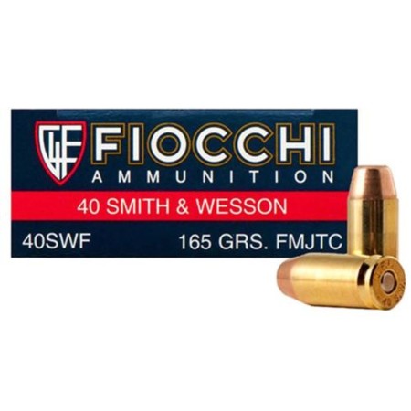 Fiocchi Shooting Dynamics 40 S&W 165 GR FMJ Truncated Cone 250 Bx/ 4 C - Brass Casing