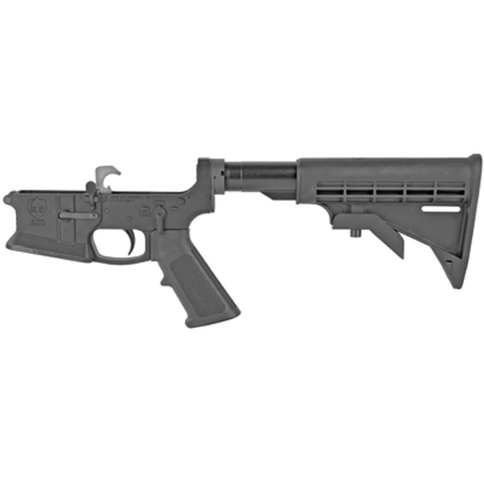 KE Arms KE-15 Billet Flared Magwell Complete AR15 Lower - Black | Mil-Spec Parts Kit