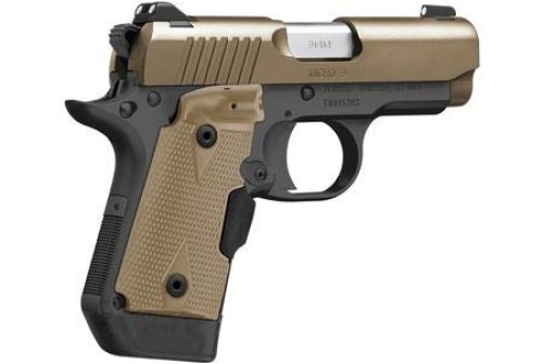 Kimber Micro 9 Desert Tan LG Black / Flat Dark Earth 9mm 3.15-inch 6Rd Crimson Trace Laser Grip