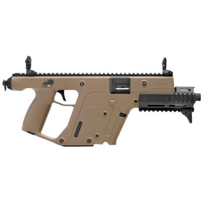 Kriss SDP-E Flat Dark Earth 10mm 6.5" Barrel 15-Rounds Threaded with Front/Rear Flip Sights