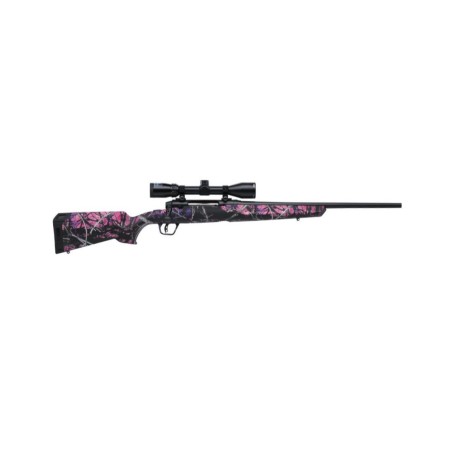 Savage Axis II XP Compact 6.5 Creedmoor, 20" Barrel, Muddy Girl, Matte Black, Bushnell Banner 3-9x40mm, 4rd