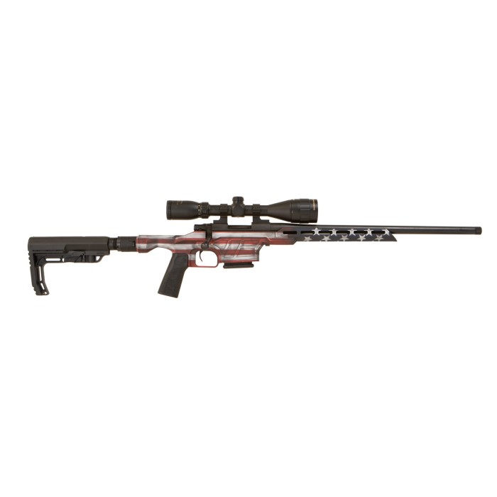 Howa Mini EXCL Lite 7.62x39mm, 20" TB, GamePro Scope, Folding HTI Stock, American Flag Cerakote, 5rd