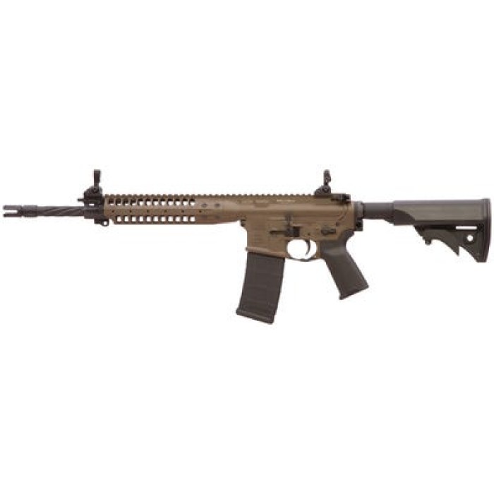 LWRC IC Enhanced Rifle .223 Rem/5.56mm, 14.7" Fluted Barrel, Pinned/Welded Flash Hider (16" OAL) FDE, 30rd