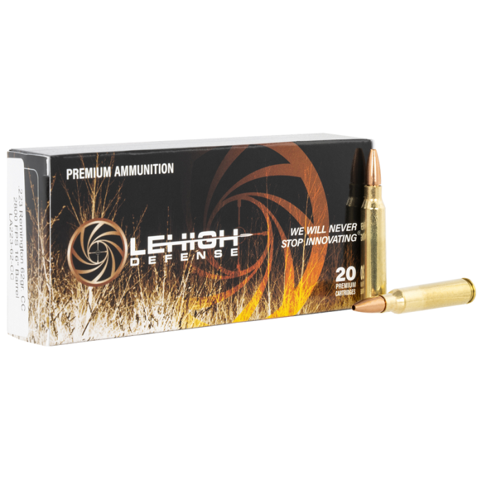 Lehigh Defense Controlled Chaos Rifle Ammo 223 Rem 20-Rounds 62 Grain Controlled Chaos