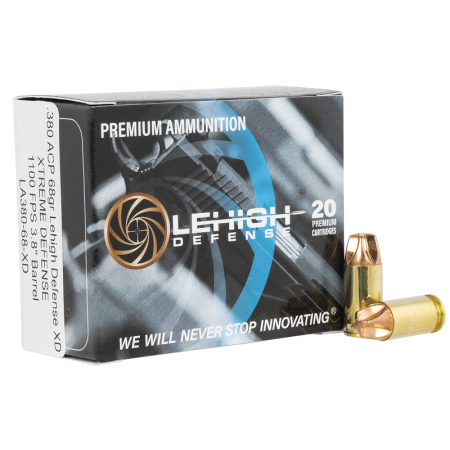 Lehigh Defense LA38068XD Xtreme Defense 380 ACP 65 Gr 20 Bx/10 Cs