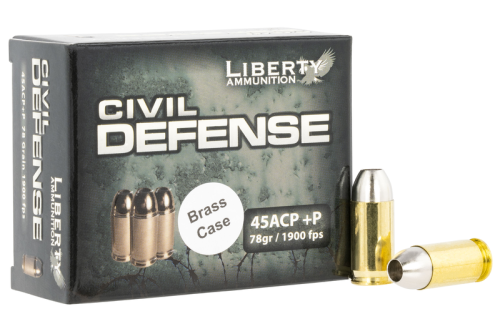 Liberty Ammunition LACD45013BC Civil Defense 45 ACP +P 78 Gr Hollow Point HP