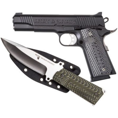 Magnum Research Black Desert Eagle 1911 45ACP 5 Inch with Knife