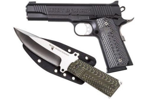 Magnum Research Black Desert Eagle 1911 45ACP 5 Inch with Knife