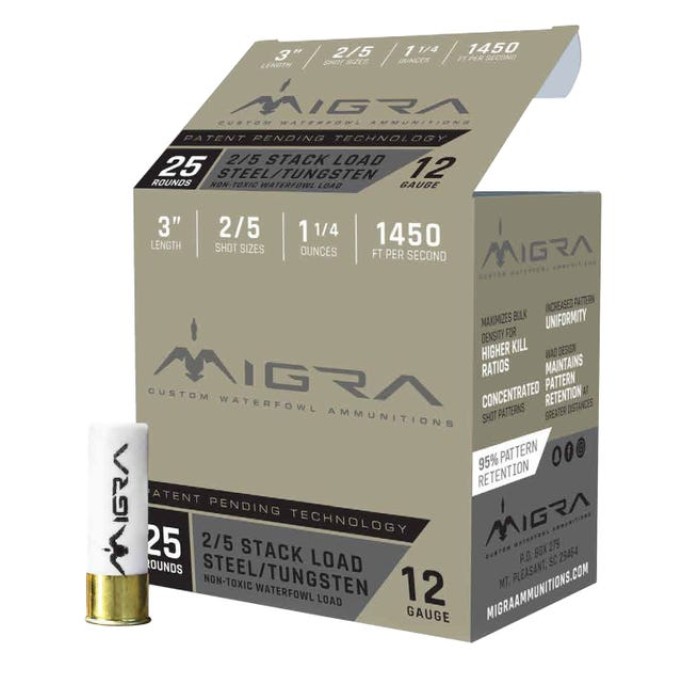 Migra Ammunition Combinational, Migra M12st25   Staxd Tungs/stl 12 3in  2-5  25/10