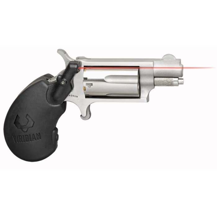 NAA Mini Revolver Stainless .22 Mag 1.13" Barrel 5-Rounds Veridian Laser Grip