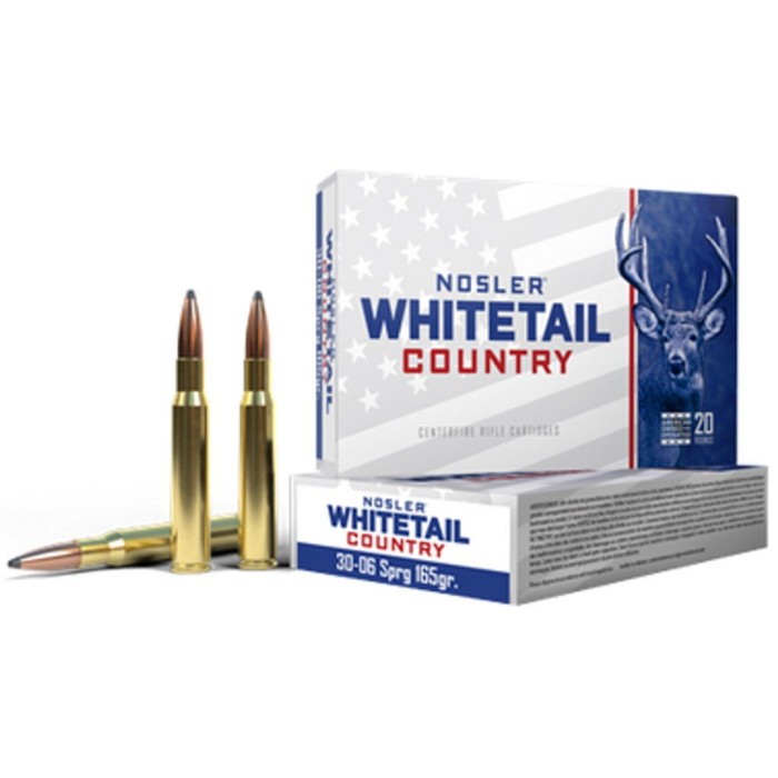 Nosler Whitetail Country Rifle Ammunition .30-06 Sprg 165gr SP 2900 fps 20/ct