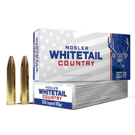 Nosler Whitetail Country Rifle Ammunition 350 Legend 180gr LFN 2100 fps 20/ct