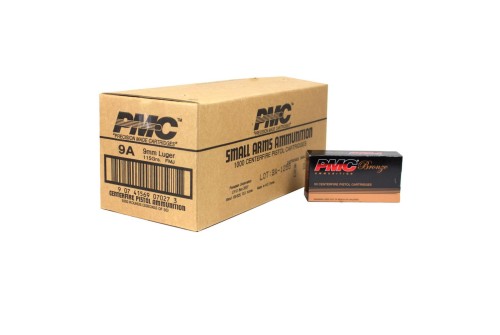 PMC Bronze Handgun Ammunition 9mm Luger 115 gr FMJ 1150 fps 1000/ct