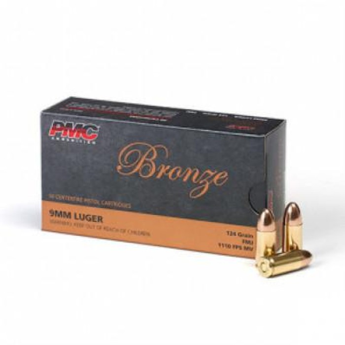 9mm - 124 Grain FMJ - PMC - 1000 Rounds