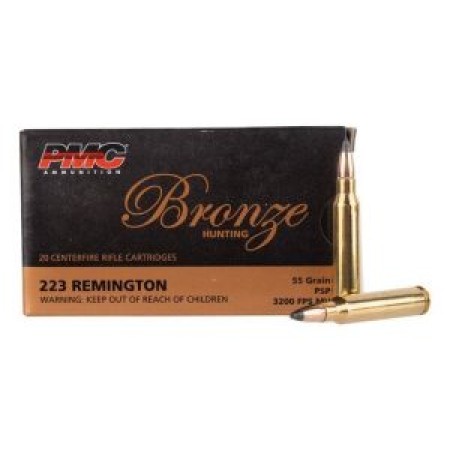 PMC Bronze 223 Reminton 55gr Soft Point Ammunition - Box of 20