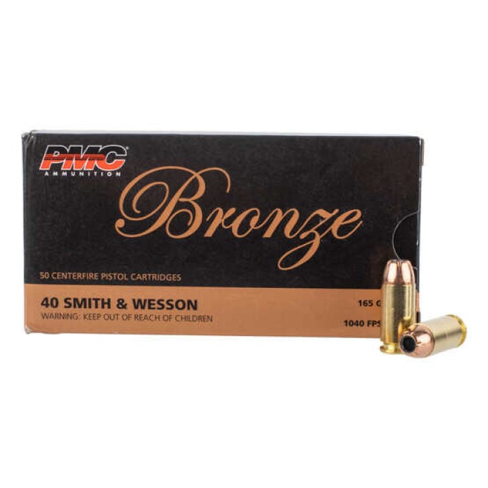 PMC Bronze 40S&W 165 Grain Jacketed Hollow Point 50 Rd Bx