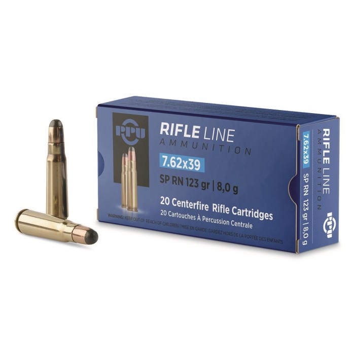 TR&Z Metric Rifle Line 7.62x39mm 123gr, Pointed Soft Point, 20Bx/50Cs