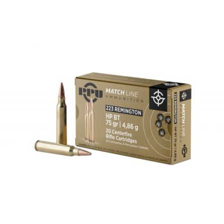 PPU Match .223 Rem 75 Grain 20-Rounds HPBT