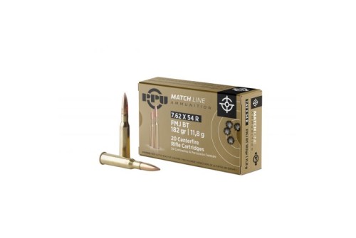 Prvi Partizan 7.62x54R Match FMJ 182 gr 20 Rounds Ammunition - PPM7