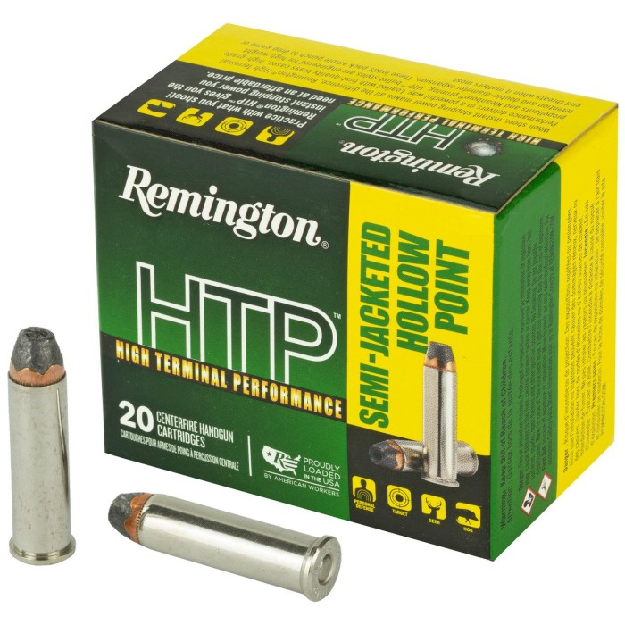 Remington HTP .357 Magnum Ammunition 20 Rounds 158 Grain SJHP 1235 FPS - Dirty Bird Industries