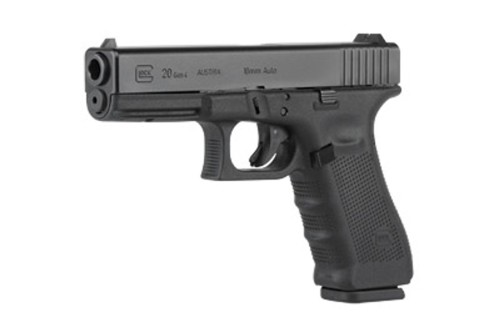 Glock 20 Gen4 AUS 10mm, 4.61" Barrel, Fixed Sights, Matte Black, 15rd