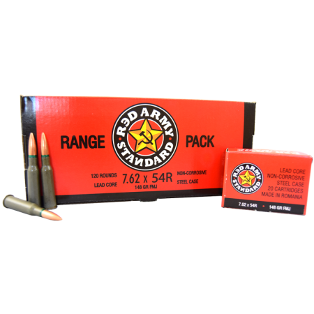 RED ARMY 7.62X54R 148GR FMJ/ 500 (25 Boxes) AM3093 CASE