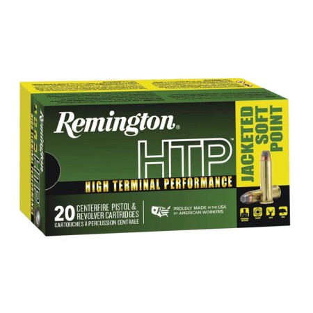 HIGH TERMINAL PERFORMANCE 44 REMINGTON MAGNUM AMMO - 105-004-772WB 44 REMINGTON MAGNUM 210GR JACKETED SOFT POINT HTP 25/BOX