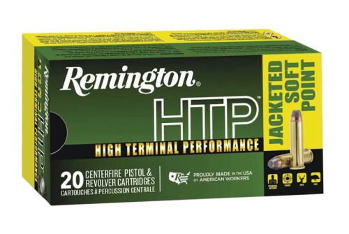 HIGH TERMINAL PERFORMANCE 44 REMINGTON MAGNUM AMMO - 105-004-772WB 44 REMINGTON MAGNUM 210GR JACKETED SOFT POINT HTP 25/BOX