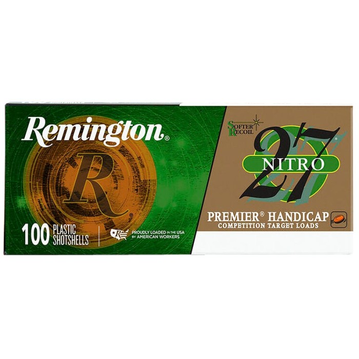 Remington Ammunition 28867 Premier Nitro 27 12 Gauge 2.75" 1 1/8 oz 7.5 Shot 100 Bx