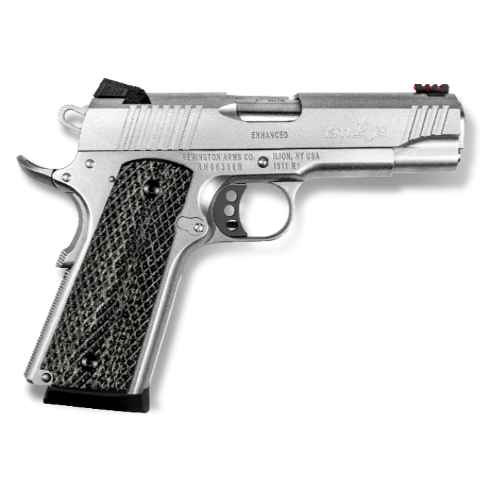 Remington R1-S, Enhanced Commander Stainless 1911 Commander 45 ACP 4.25" Barrel Stainless Steel 8 Rounds 2 Magazines