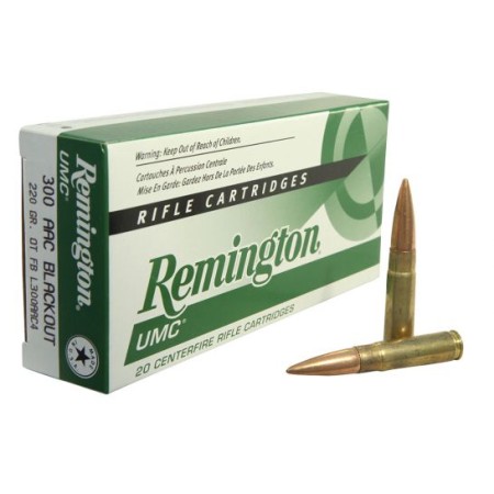 Remington Ammunition L300AAC4 UMC  300 AAC Blackout 220 GR Open Tip Flat Base (OTFB) 20 Bx/ 10 Cs