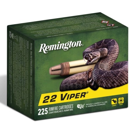 Remington Viper .22 LR 36 Grain Plated Truncated Cone Solid Rimfire Ammunition, 225 Rounds, 21239