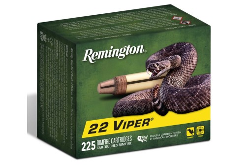 Remington Viper .22 LR 36 Grain Plated Truncated Cone Solid Rimfire Ammunition, 225 Rounds, 21239