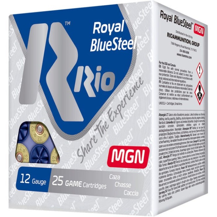 RIO Ammunition Royal BlueSteel 12 ga 3in MAX 1 1/8 oz Size 2 1550 fps - 25/box, RBSM322