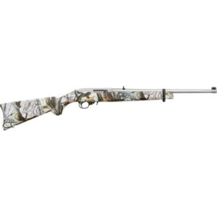 Ruger 10/22 22 LR, 18.5" Barrel, American Camo, Stainless Rec, 10rd