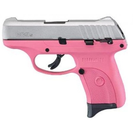 RUGER EC9S 9MM 3.12 PINK FRAME SATIN ALUM SLIDE