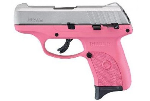 RUGER EC9S 9MM 3.12 PINK FRAME SATIN ALUM SLIDE