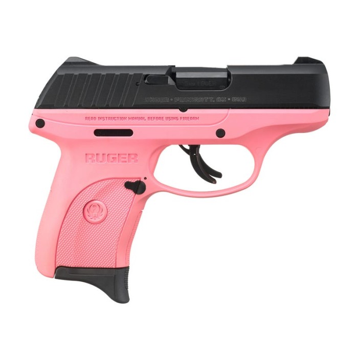 Ruger EC9s Pink 9mm 3.12" Barrel 7-Rounds Checkered Grip