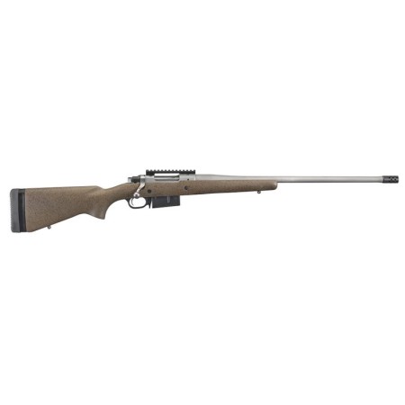 Ruger M77 Hawkeye Long-Range Hunter 6.5 PRC 22" Barrel 3 RDs Brown