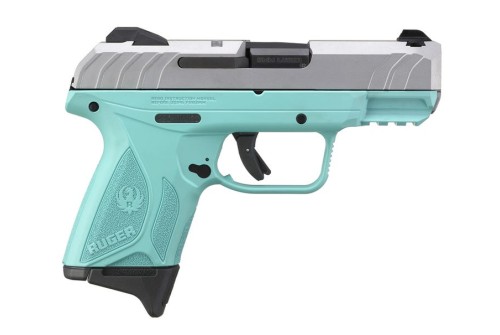 Ruger Security-9 Compact Stainless / Turquoise 9mm 3.42" Barrel 10-Rounds