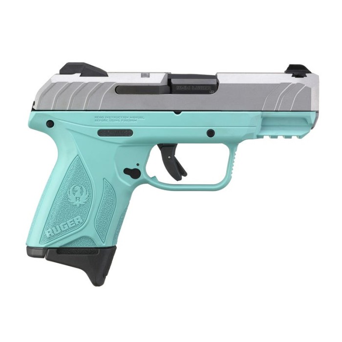 Ruger Security-9 Compact Stainless / Turquoise 9mm 3.42" Barrel 10-Rounds