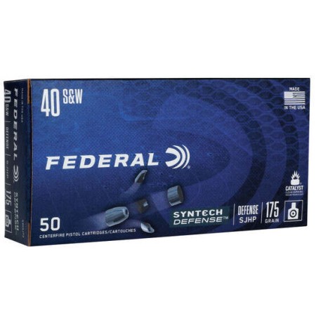 Federal Syntech Defense Brass .40 SW 175-Grain 50-Rounds SJHP