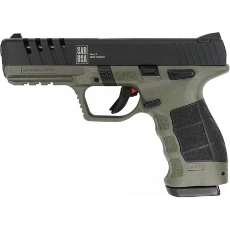 SAR USA Mete OD Green Black Slide 9mm 17 +1 with Red Dot