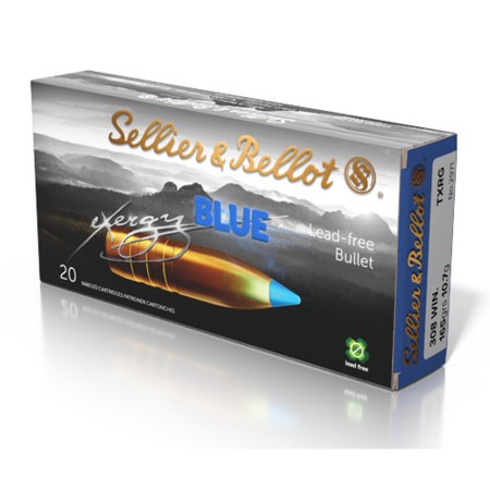 Sellier & Bellot .308 Winchester 110 Grain eXergy Blue Rifle Ammo, 20 Round, SB308XB