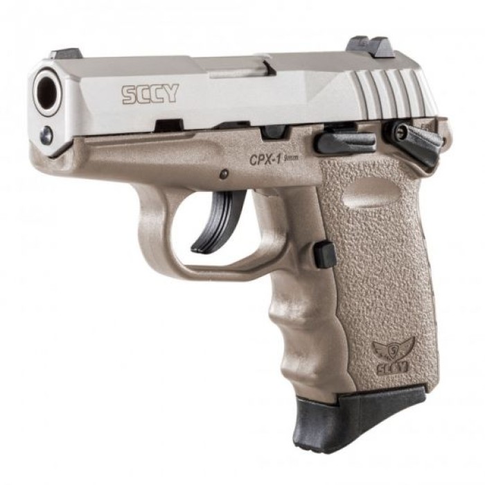 SCCY CPX-1 9mm Stainless / Flat Dark Earth Pistol with Safety - CPX 1TTDE