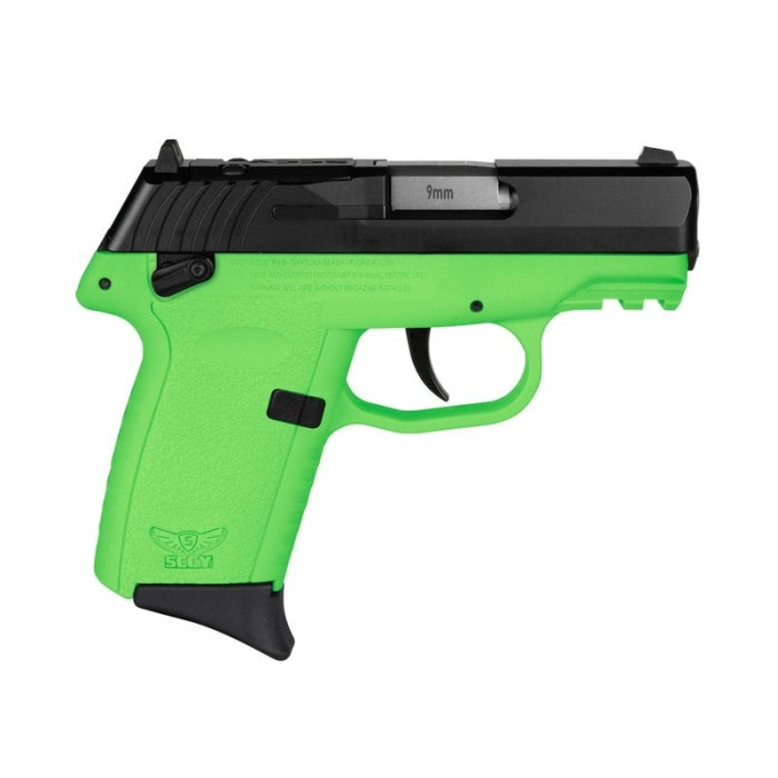 SCCY Industries CPX-1 Gen3 9mm, 3.1" Barrel, Lime Green, 10rd