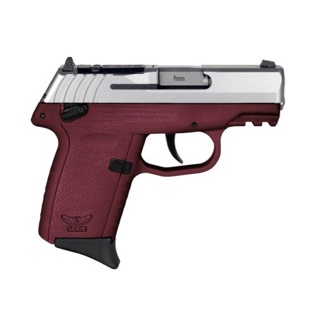 SCCY Industries CPX-1 Gen3 9mm, 3.1" Barrel, Crimson Red Polymer, Picatinny Rail, Thumb Safety, 10rd