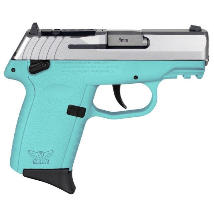 SCCY Industries CPX-1 Gen3 9mm, 3.1" Barrel, SCCY Blue Finish Picatinny Rail, Thumb Safety, 10rd